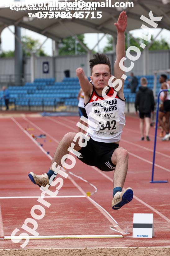 Mens under-20s long jump, Northern Senior and Under-20s Champs., SportsCity, Manchester. Photo: David T. Hewitson/Sports for All Pics